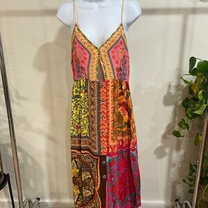 FARM Rio Multicolor Boho Midi Dress